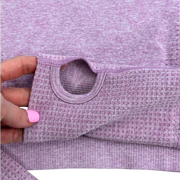 GYMSHARK LIGHT PURPLE CROP WOMENS ACTIVE LONG SLEEVE MEDIUM - Picture 5 of 7